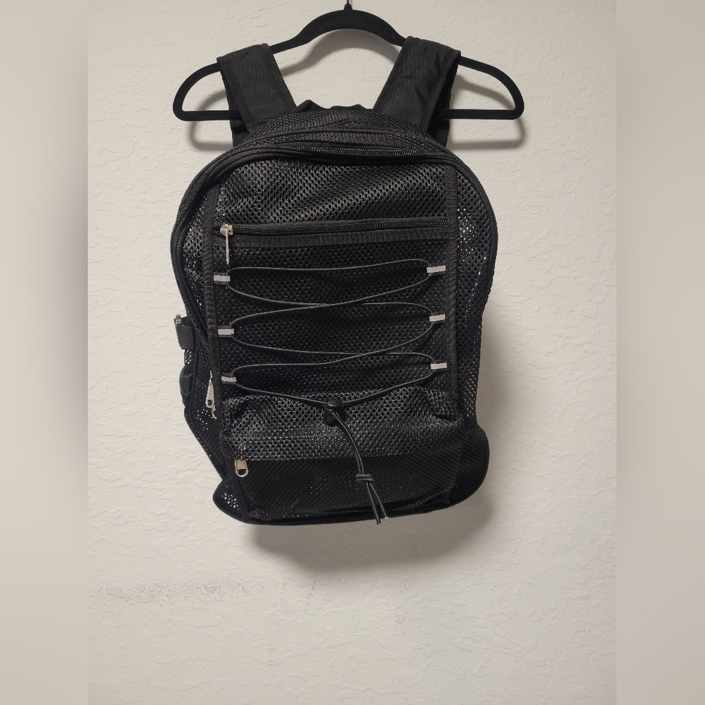 Black Mesh Backpack - Picture 2 of 5
